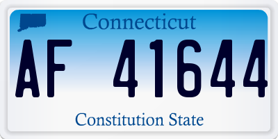 CT license plate AF41644