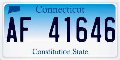 CT license plate AF41646