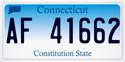 CT license plate AF41662