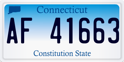 CT license plate AF41663