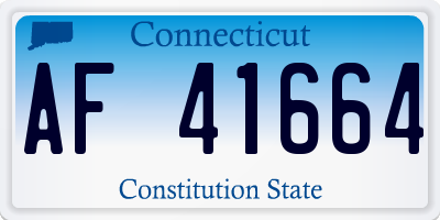 CT license plate AF41664