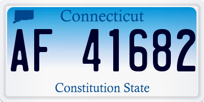 CT license plate AF41682