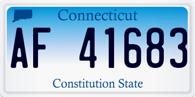 CT license plate AF41683