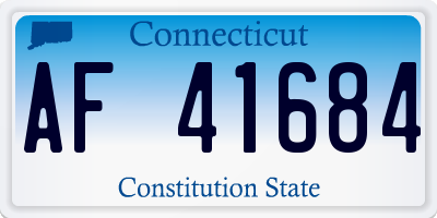CT license plate AF41684