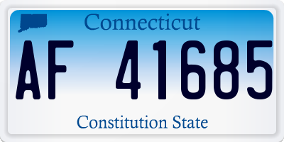 CT license plate AF41685
