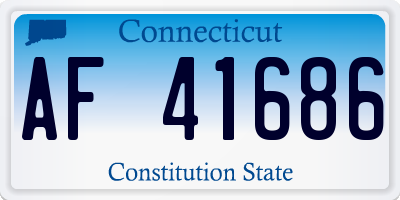CT license plate AF41686