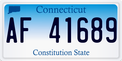 CT license plate AF41689