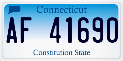 CT license plate AF41690