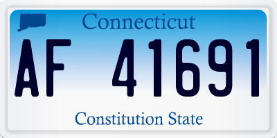 CT license plate AF41691
