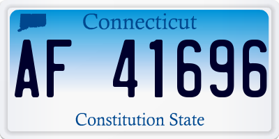 CT license plate AF41696