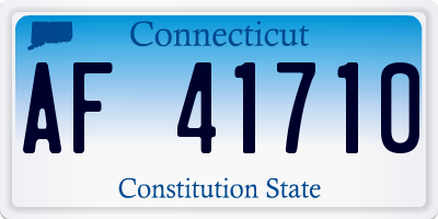 CT license plate AF41710