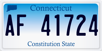 CT license plate AF41724