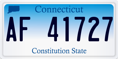 CT license plate AF41727