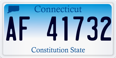 CT license plate AF41732