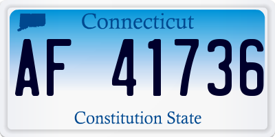 CT license plate AF41736