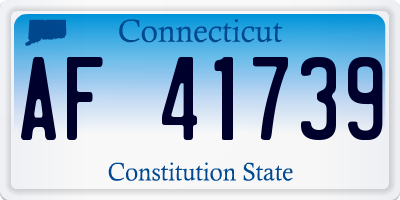 CT license plate AF41739