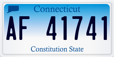 CT license plate AF41741
