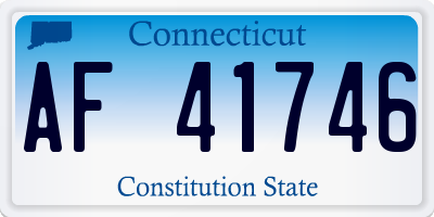 CT license plate AF41746