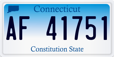 CT license plate AF41751