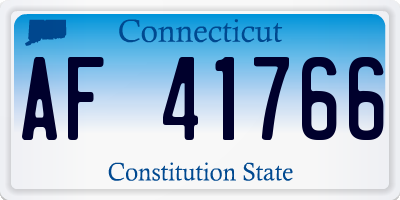 CT license plate AF41766