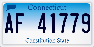 CT license plate AF41779