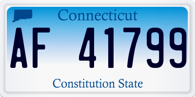 CT license plate AF41799