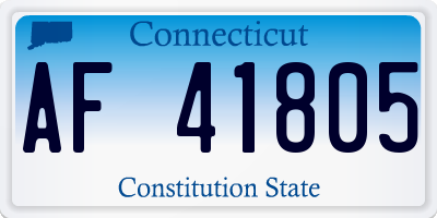 CT license plate AF41805