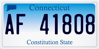 CT license plate AF41808