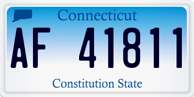 CT license plate AF41811