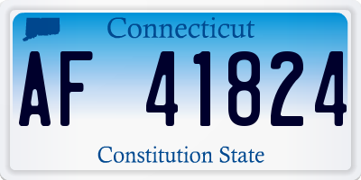 CT license plate AF41824