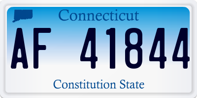CT license plate AF41844