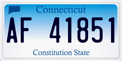 CT license plate AF41851