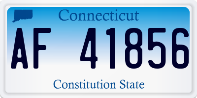 CT license plate AF41856