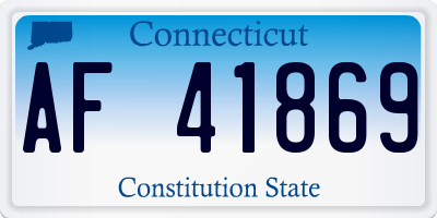 CT license plate AF41869