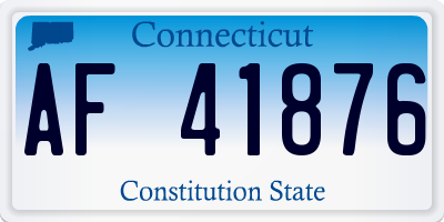 CT license plate AF41876