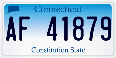 CT license plate AF41879