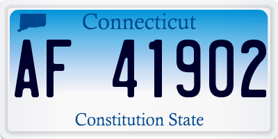 CT license plate AF41902