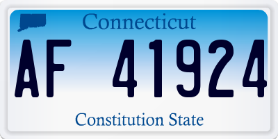 CT license plate AF41924