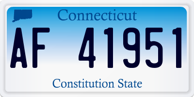 CT license plate AF41951