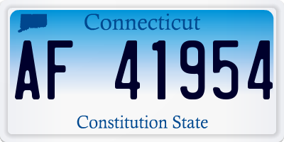 CT license plate AF41954