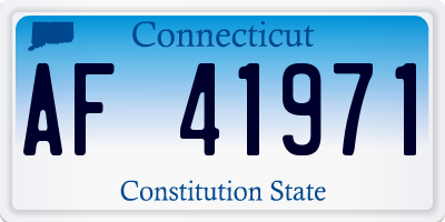CT license plate AF41971