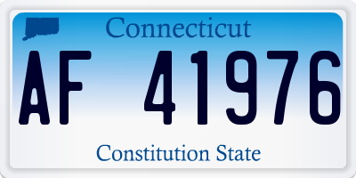 CT license plate AF41976