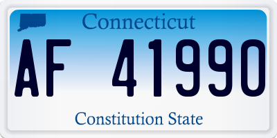 CT license plate AF41990