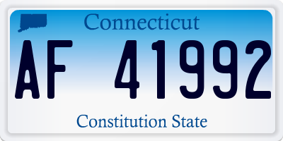 CT license plate AF41992