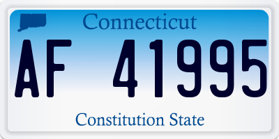 CT license plate AF41995