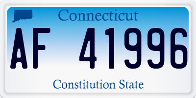 CT license plate AF41996
