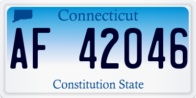 CT license plate AF42046