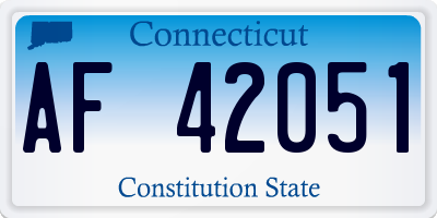 CT license plate AF42051
