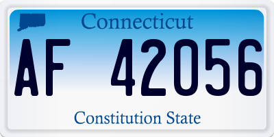 CT license plate AF42056