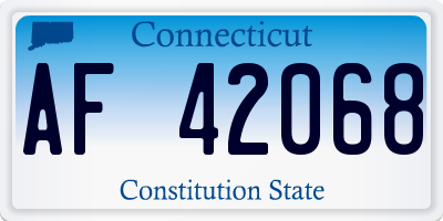 CT license plate AF42068